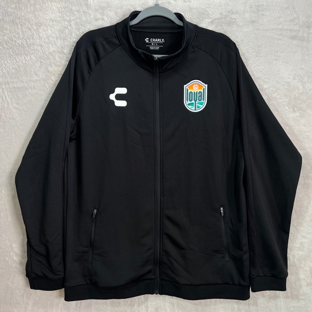 Charly San Diego Loyal Track Jacket Mens L‎ Full Zip Soccer Black Blokecore